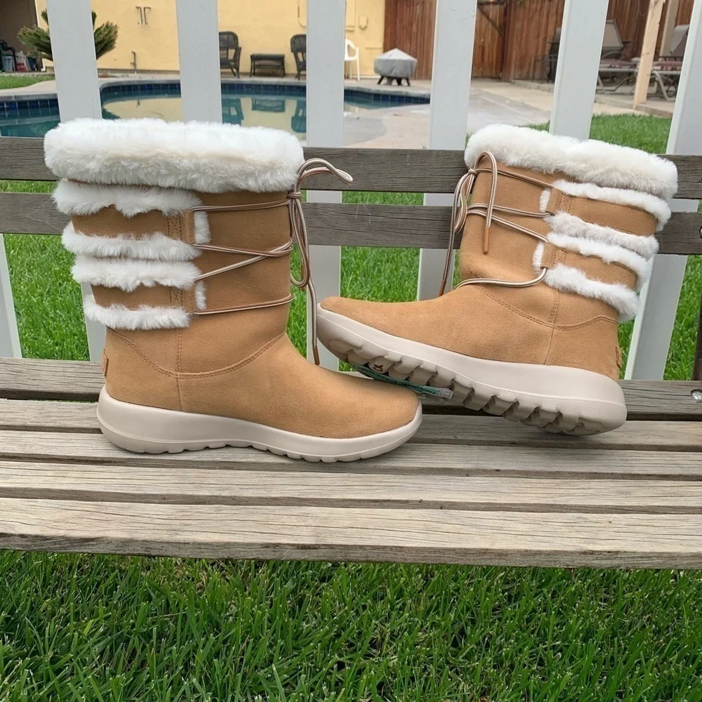 Skechers suede leather winter‎ boots NWT